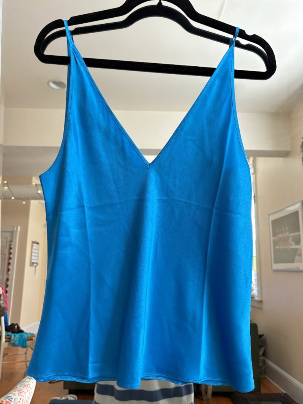 J.Crew 100% Silk Blue Tank